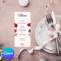 21st Vegas Destination Birthday Menu Sign LuaSol Shoppe