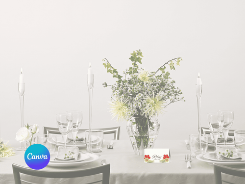 30th Miami Destination Birthday Folded Place Cards Editable Canva Template LuaSol Shoppe