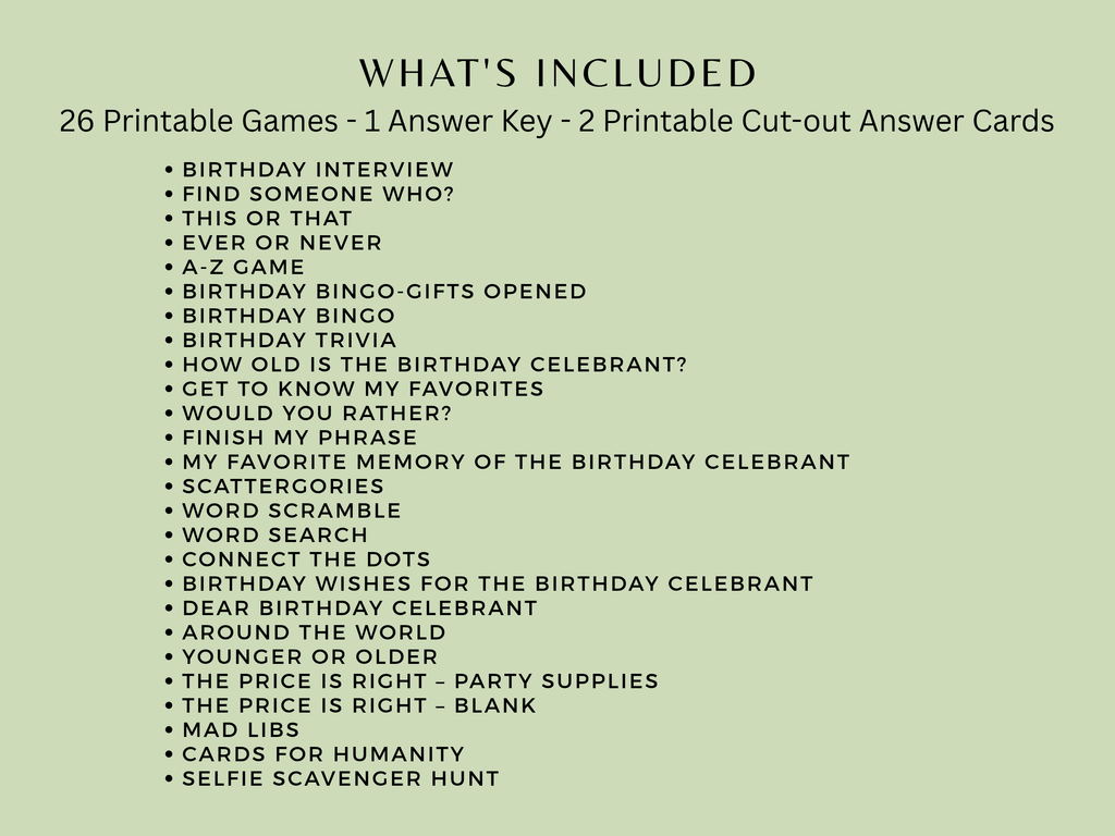 70th Birthday Party Games Printable Bundle | Spain Theme