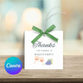 40th Winery Destination Birthday Thank You Tag Editable Canva Template LuaSol Shoppe