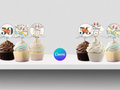 50th Mexico Destination Birthday Cupcake Topper Canva Editable Template LuaSol Shoppe