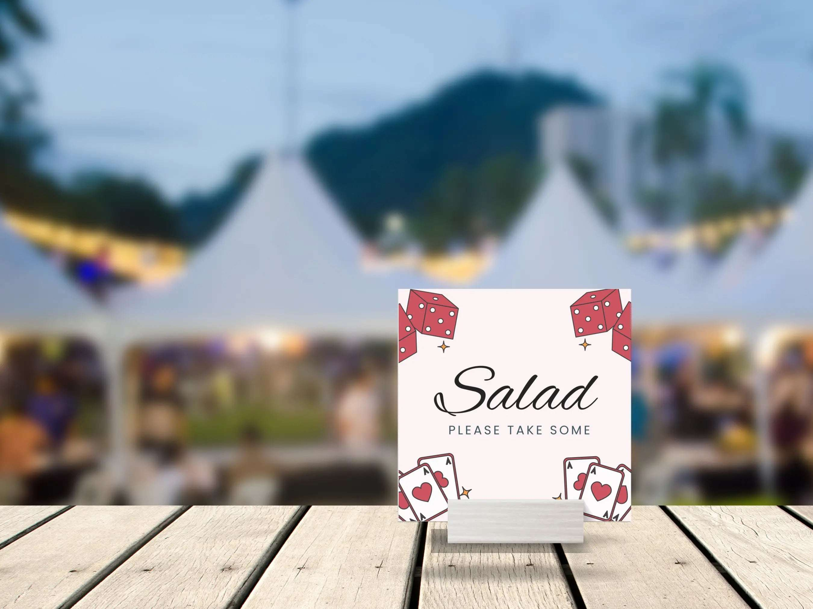 21st Vegas Destination Birthday Food Sign Canva Editable Template LuaSol Shoppe