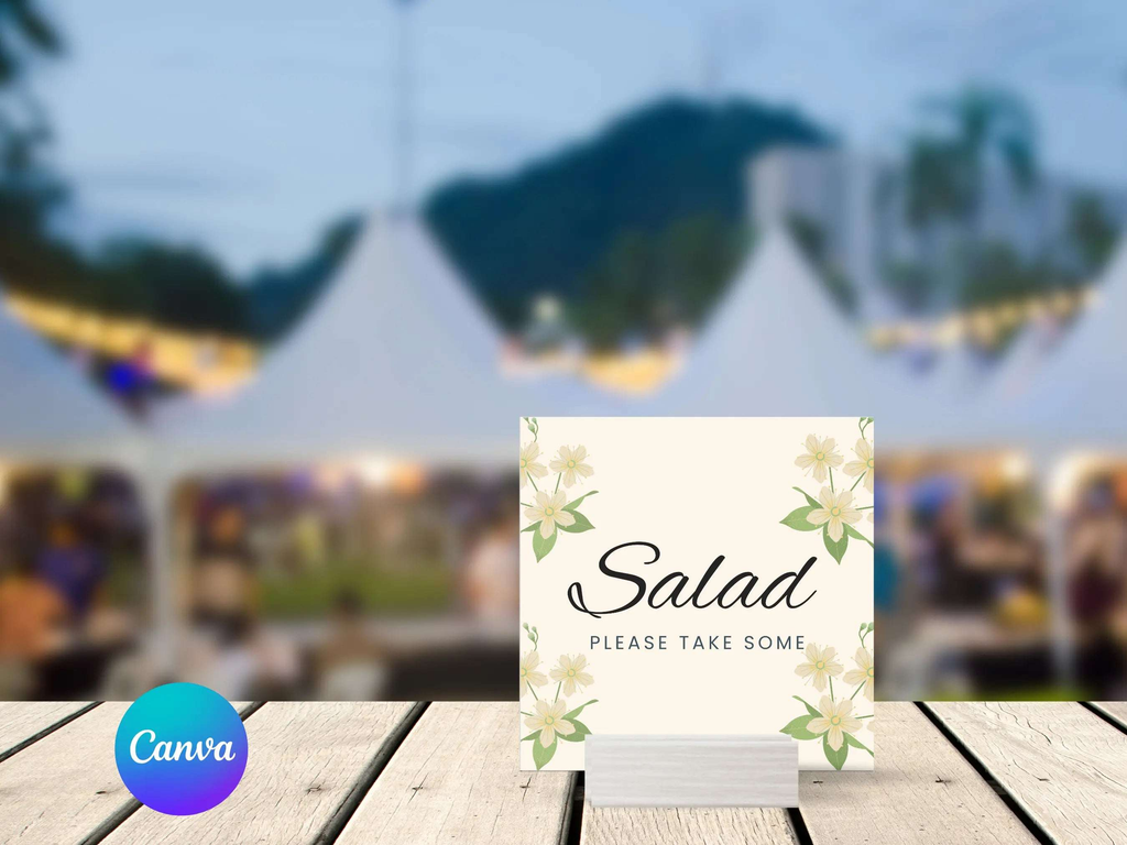80th Myrtle Beach Destination Birthday Food Sign Canva Editable Template LuaSol Shoppe