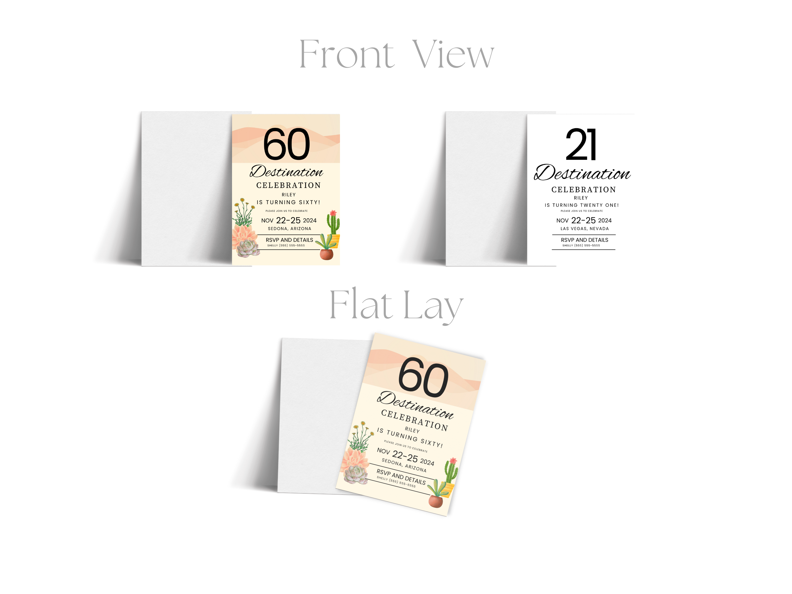 60th Sedona Destination Birthday Invitation Template Editable Canva 5x7