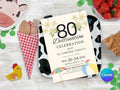 Beach 80th Editable Birthday Invitation LuaSol Shoppe